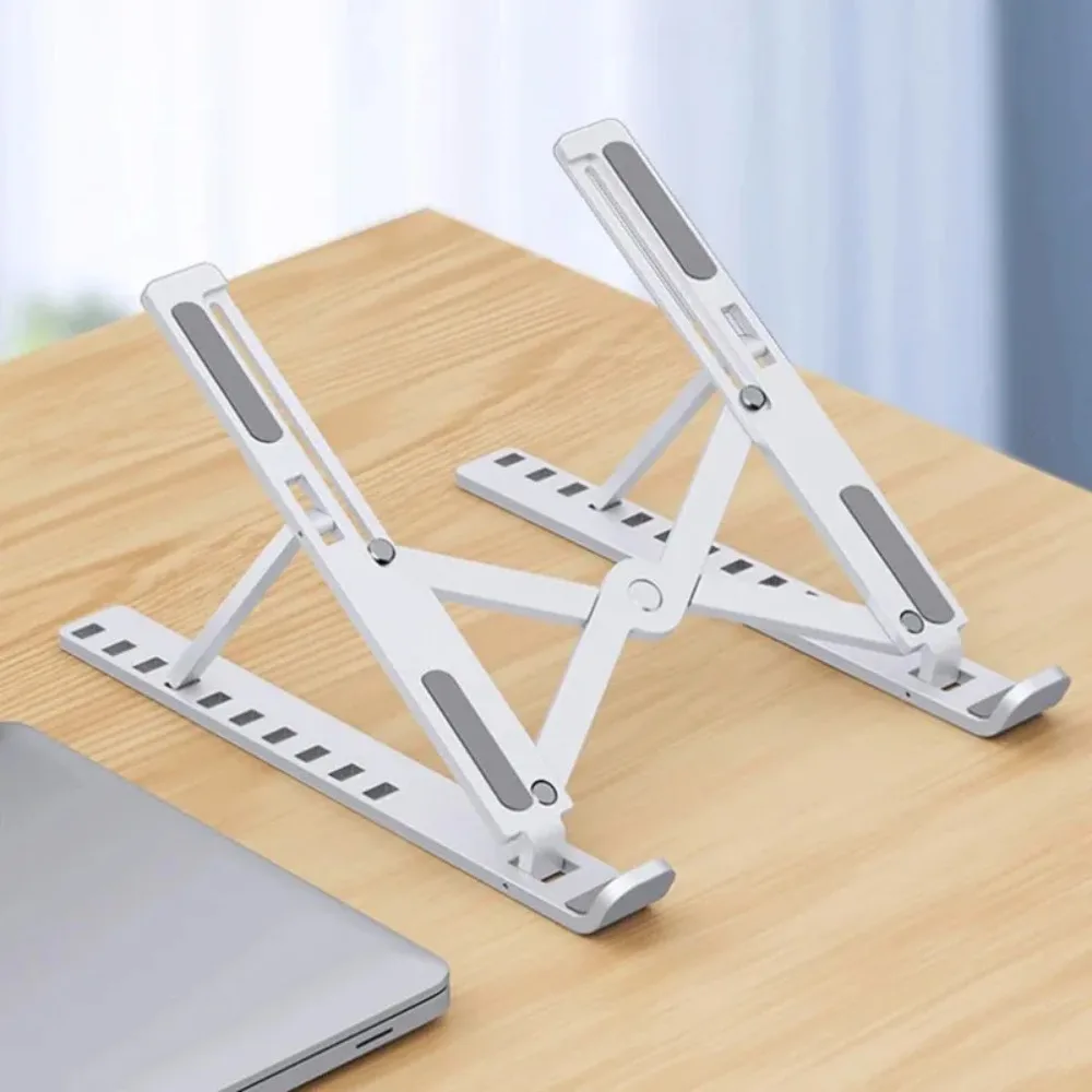 Suporte Ergonômico Ajustável e Dobrável para Laptop, Suporte Portátil Inclinável para Notebook