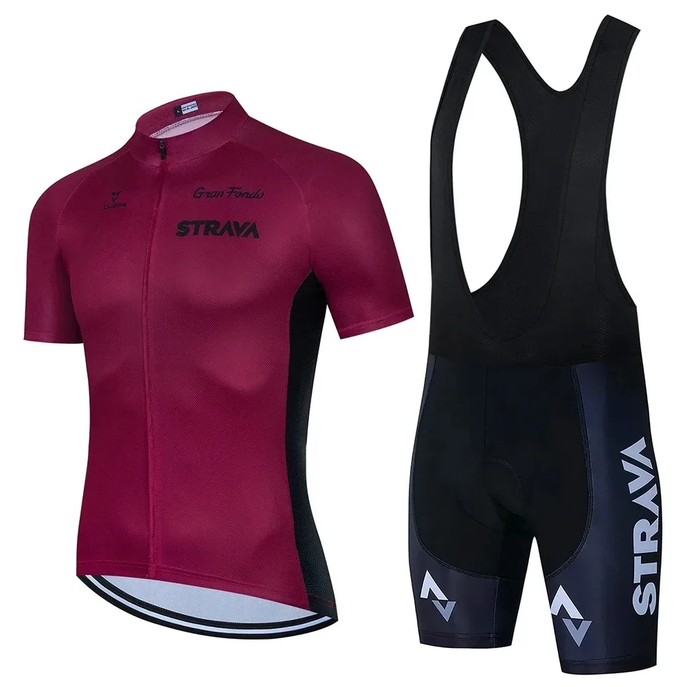 Strava Fahrrad Radfahren Jersey Set Herren Sommer Kurzarm Berg Uniform Ropa Ciclismo Radfahren Maillot Radfahren Kleidung Anzug – Detail 6