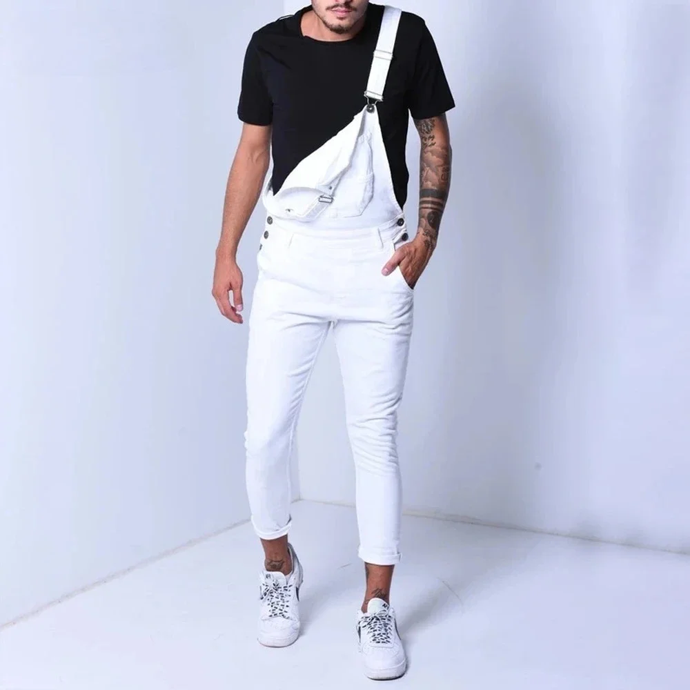 

Men's 2026 Jeans Demin Jumpsuit Casual Red Black Overalls Skinny Playsuits Leisure One-Piece Pantalon Plus Size 3XL Men Clothing