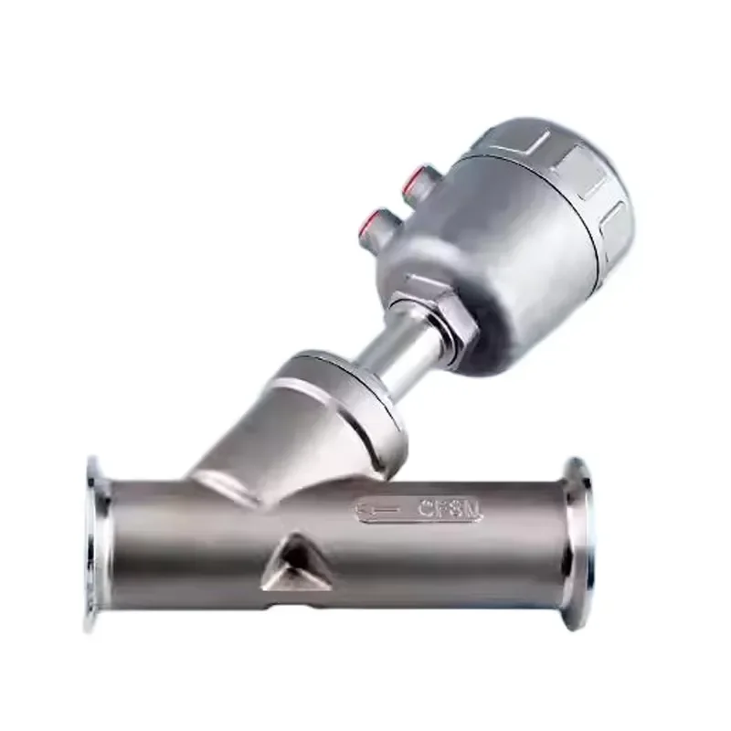 Stainless Steel Sanitary Triclamp Tri Clamp Food Grade Angle Seat Valve