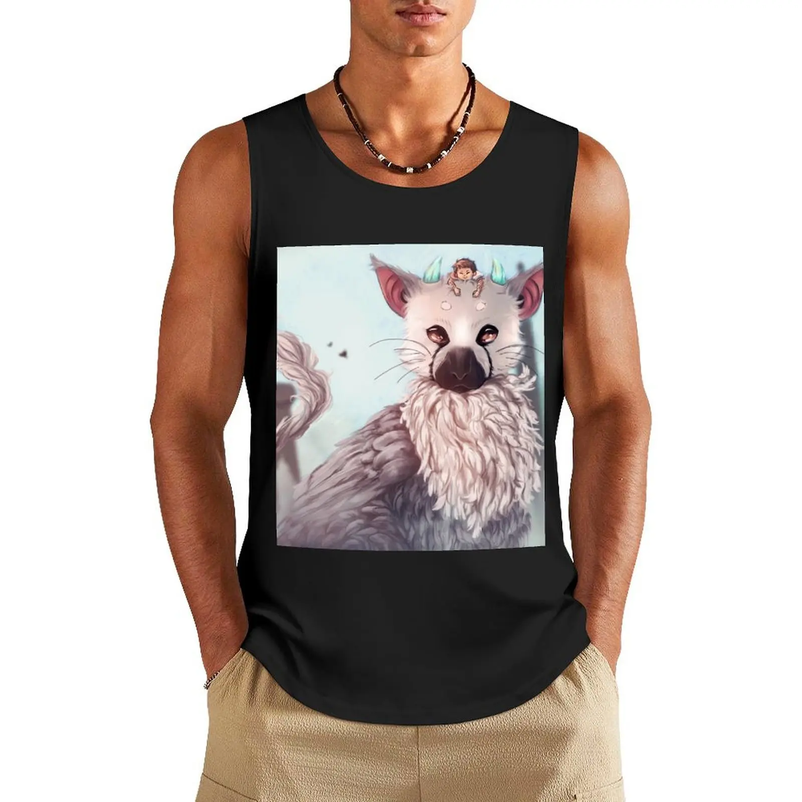 

Trico - The Last Guardian Tank Top Gym t-shirt man Men's t-shirt plain t-shirt