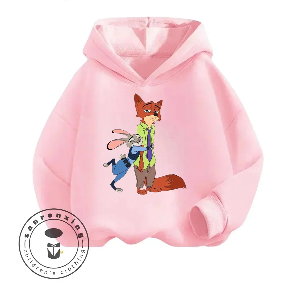 Zootopia Cartoon Fashion Avant Garde Advanced Fashion Concept Children High Appearance Level Autumn Winter Long Sleeved Hoodie