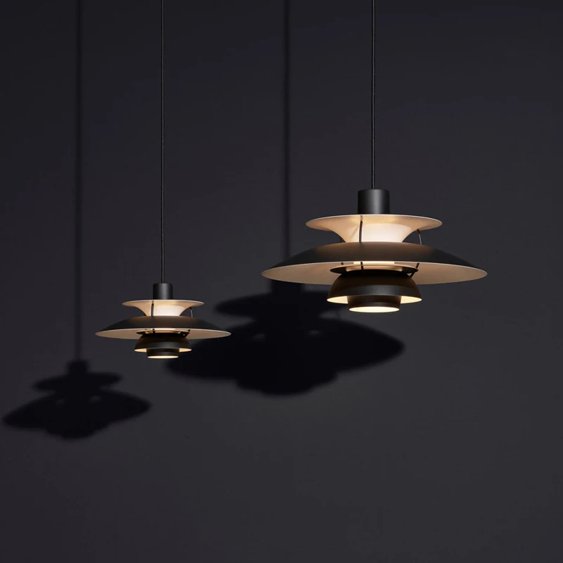 Dinamarquês Modern Aluminum Dining Pendant Lamp, LED E27, Iluminação Decoração Interior, Laranja e Verde, Estudo de Cabeceira, Pendurado