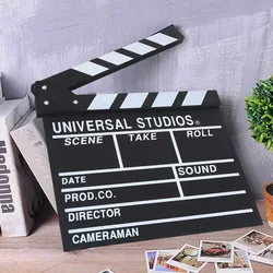 Director Film Clapboard Action Scene Clapper Board Film in legno Clap Slate S White