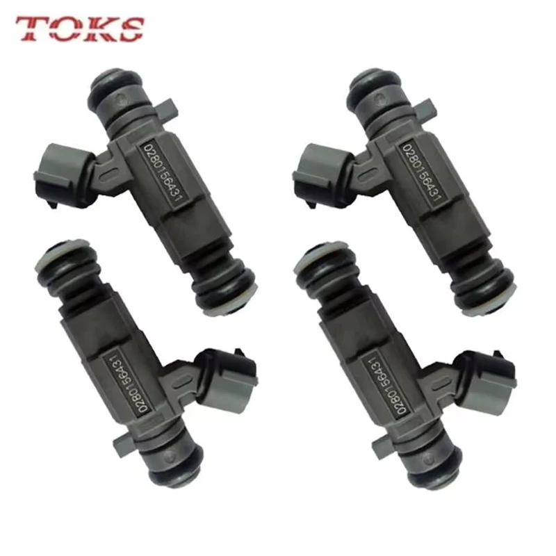 Nuevo juego de 4 inyectores de combustible 0280156431 compatibles con Mitsubishi V3 4A91 Buick LaCrosse Rendezvous Cadillac CTS SRX STS 3.6L 04-08