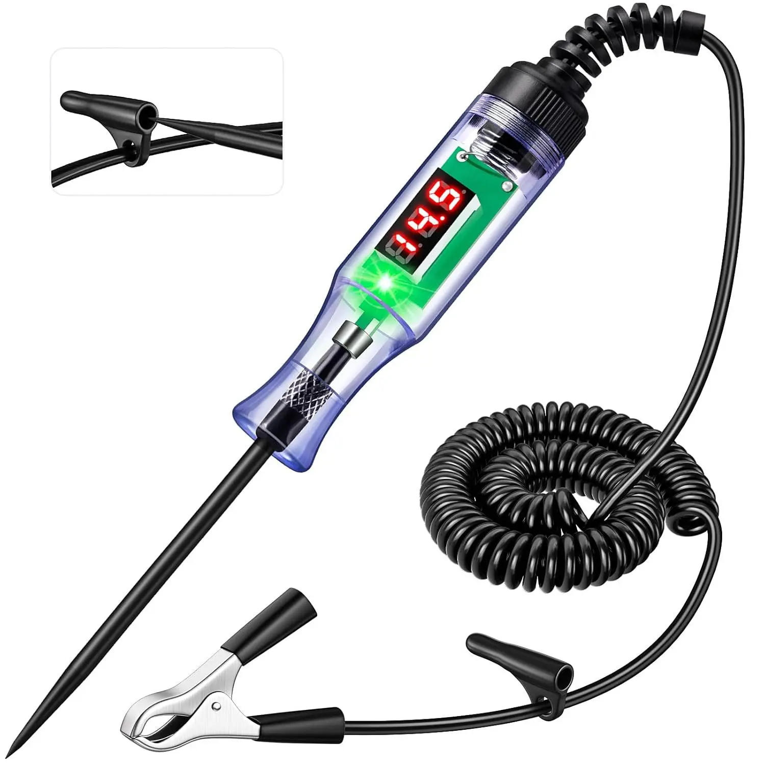 3V-48V Digital Display Car Truck Voltage Circuit Tester Car Diagnostic Probe Test Pen Light Bulb Electric Measuring Auto Tools