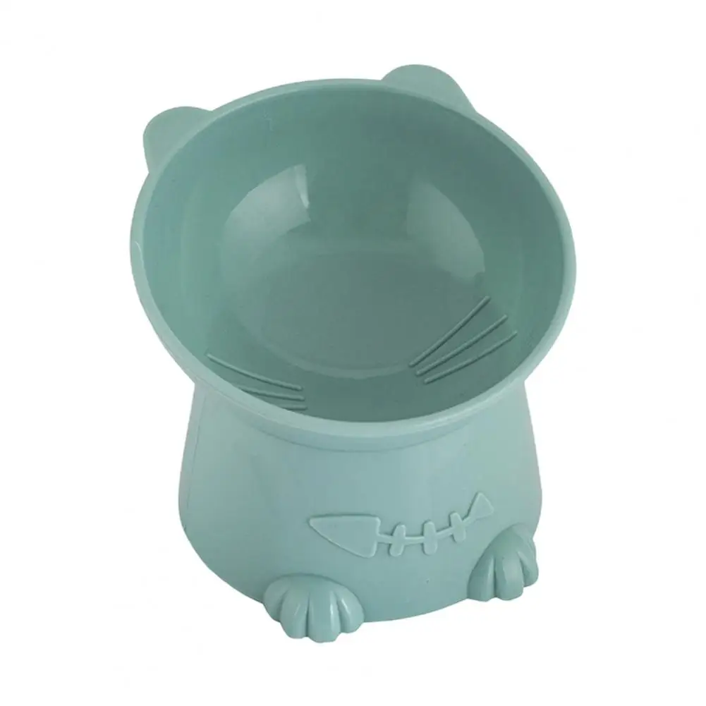 Pure Color Pet Feeding Bowl  Anti-overturn Stable Pet Food Bowl  Cats Dogs Water Food Dish Plate