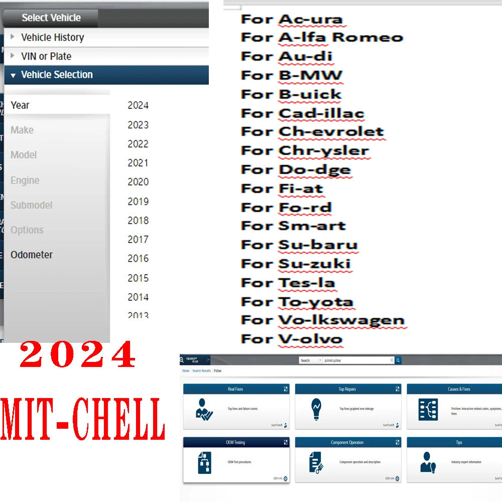 2024 Software di riparazione automobilistica Alldata tutti i dati dati automatici dati automatici per Account Online Mitchell identificfix