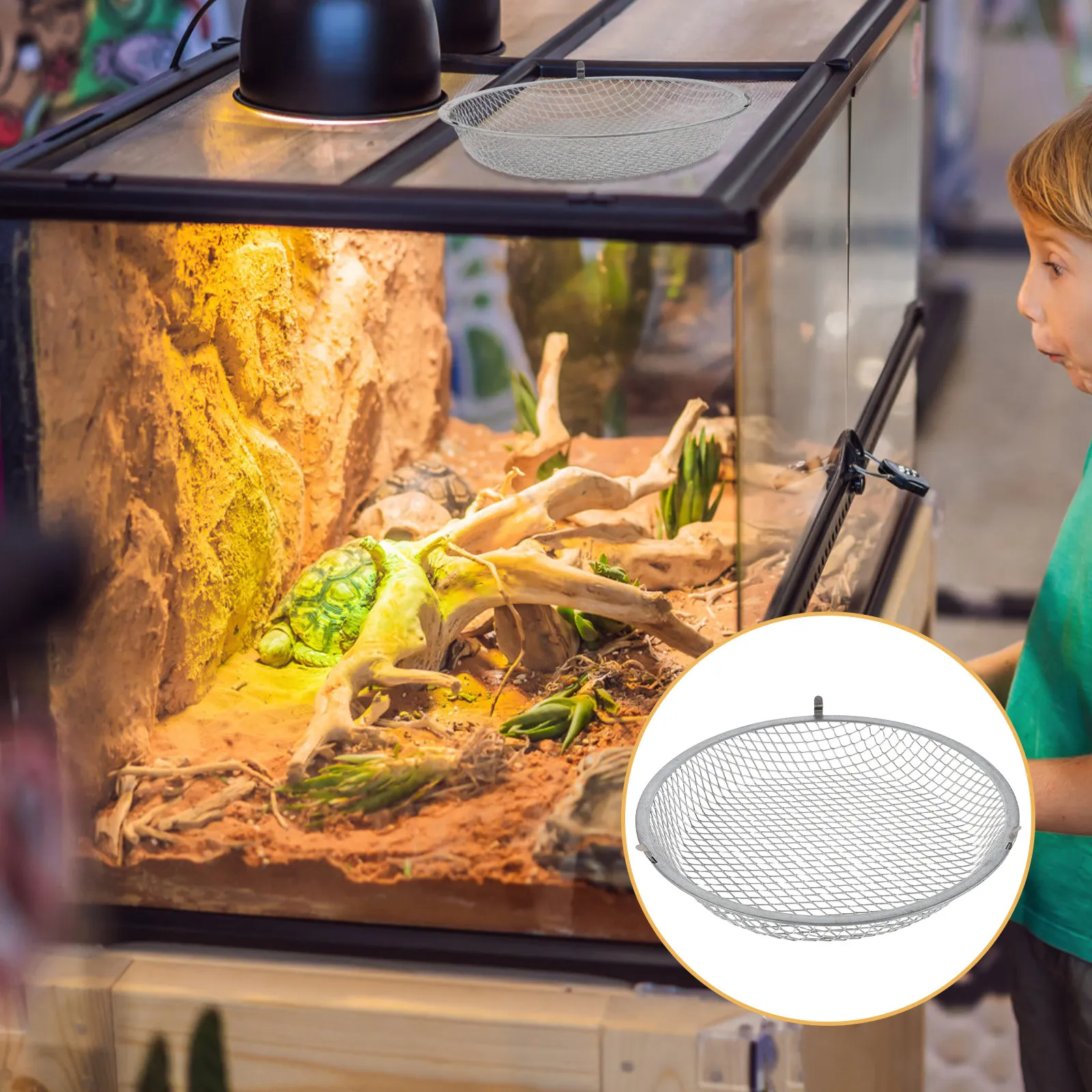 

Защитная сетка для террариумной лампы: для защиты змей, ящериц, черепах от ожогов, для безопасного использования нагревательных ламп