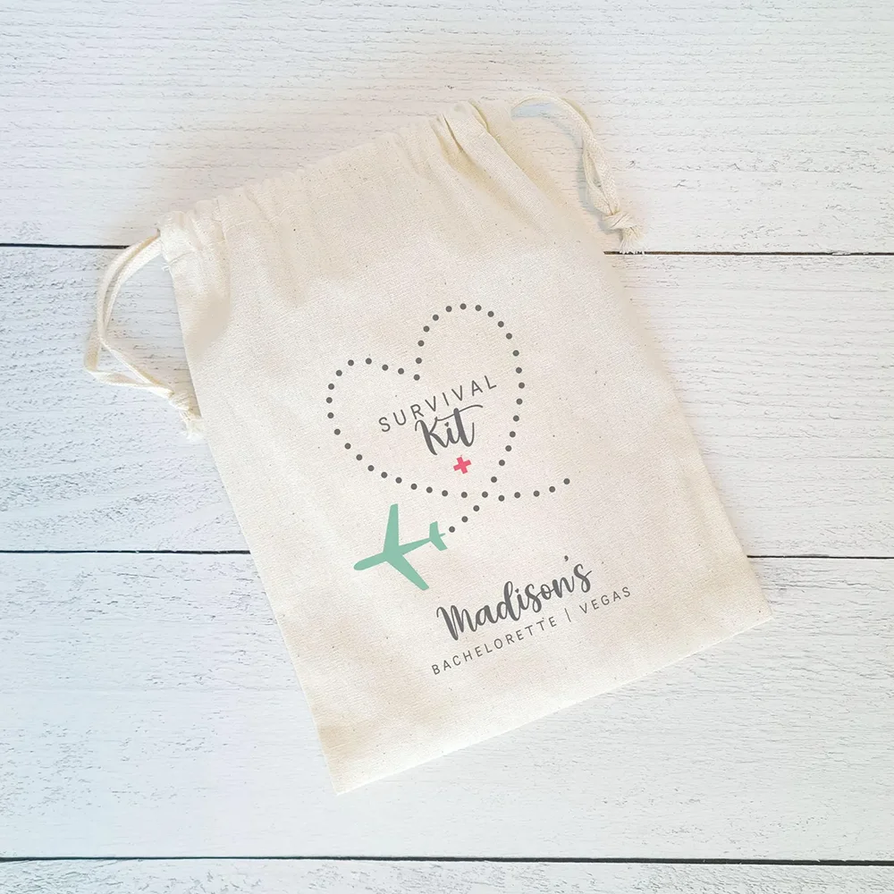 

Personalized 5Pcs Destination Airplane Survival Kit Bags Bachelorette Party Favors Bags Wedding Preparations Bridal Shower Gifts