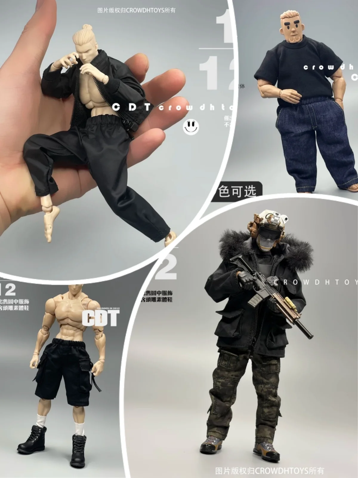 

【Clothing Only】1/12 Scale Male Soldier Clothing Accessories Casual Jacket Short Sleeves Cargo Pants Fit 6''Action Figure Model