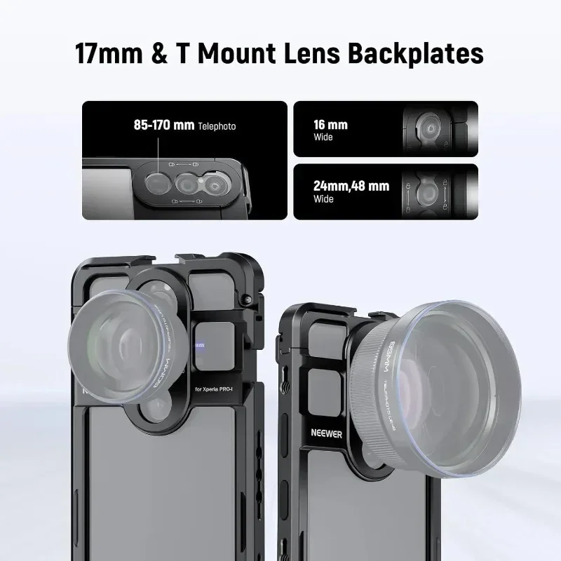 

Phone cage for Sony Xperia PRO-I Cage, Quick Release Video Rig Case Phone With 67mm Filter Adapter, 17mm Lens Backplate