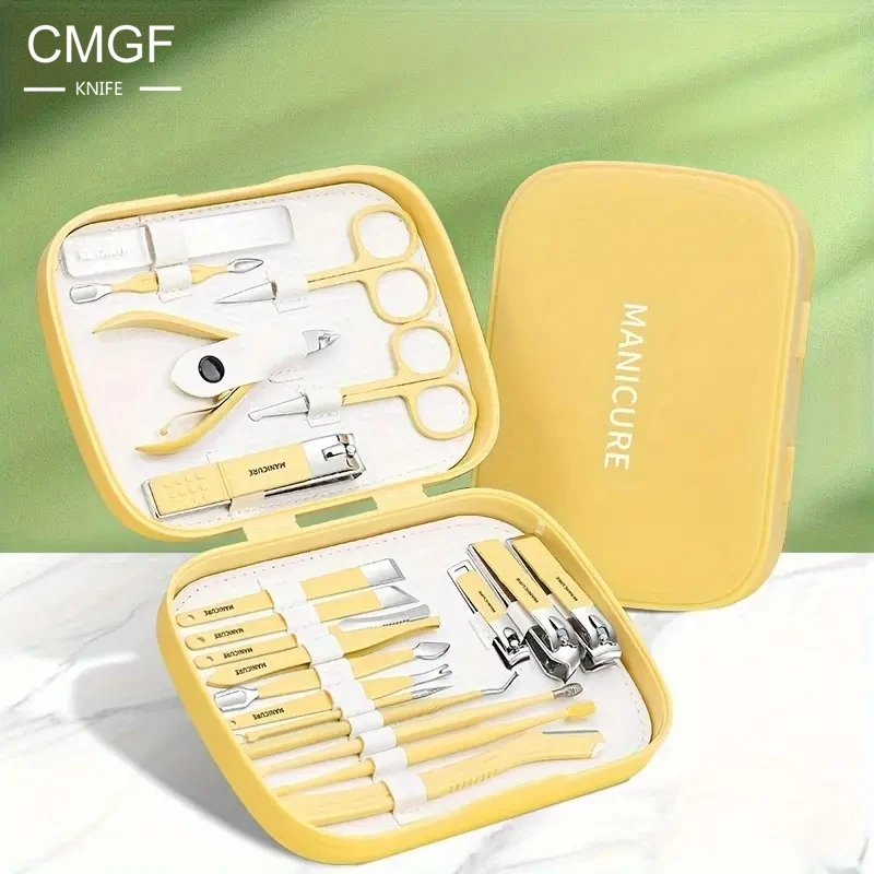 CMGF 20PCS Nail Clippers Manicure Tool Set Professional Nail Clippers Pedicure Kit With Portable Travel Nail Tool Christmas Gift