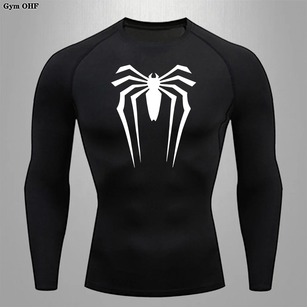 Summer Breathable Spider Short Sleeve T Shirt Men 2099 Compression T Shirt Man Quick Dry Running Gym Fitness Tight Sportswear