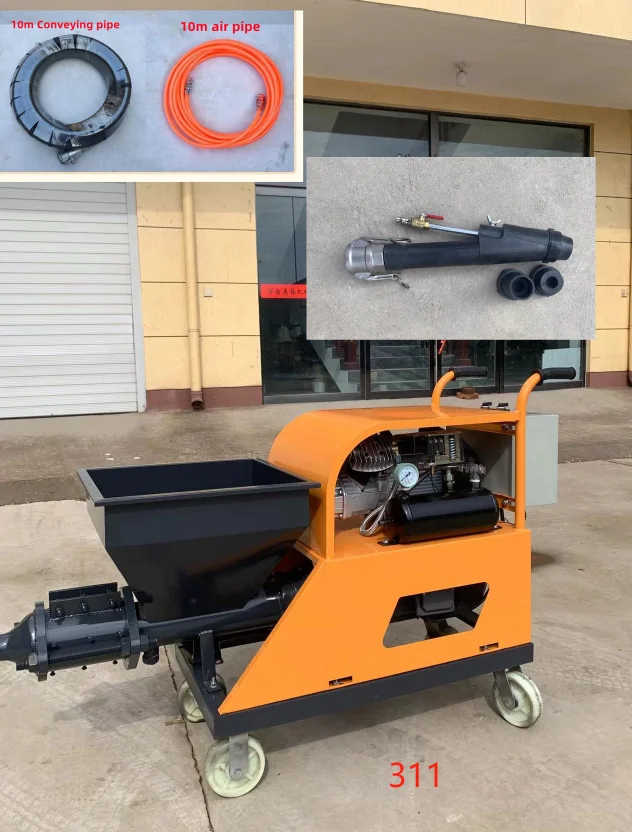 Wall Cement Spray Plaster Machine Screw Pump Mortar Spraying Equipment 380V for Gypsum Putty Fireproof Coating Application