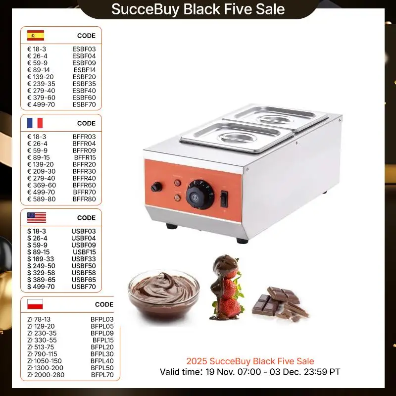 Vevor Tempéreuse à Chocolats Commerciale 1500W La Solution Définitive pour une Température Parfaite dans un Bain-Marie Électrique à 3 Cuves