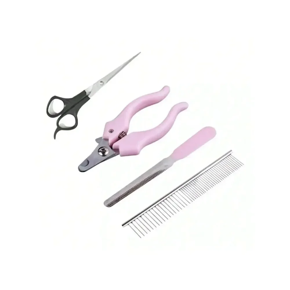 Powerful Haircutting Machine Kit for Dog Cat Hairdressing Grooming Shear Cutter Comb File Scissor Set Pet Remove Long Short Hair