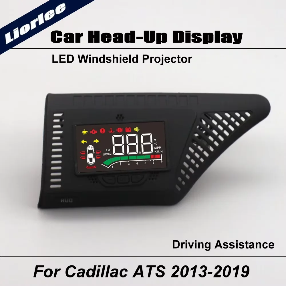 Auto LED Projector For Cadillac ATS ATS-L ATS-V 2013-2019 Car HUD Head-Up Display Windshield Driving Assistance Accessories