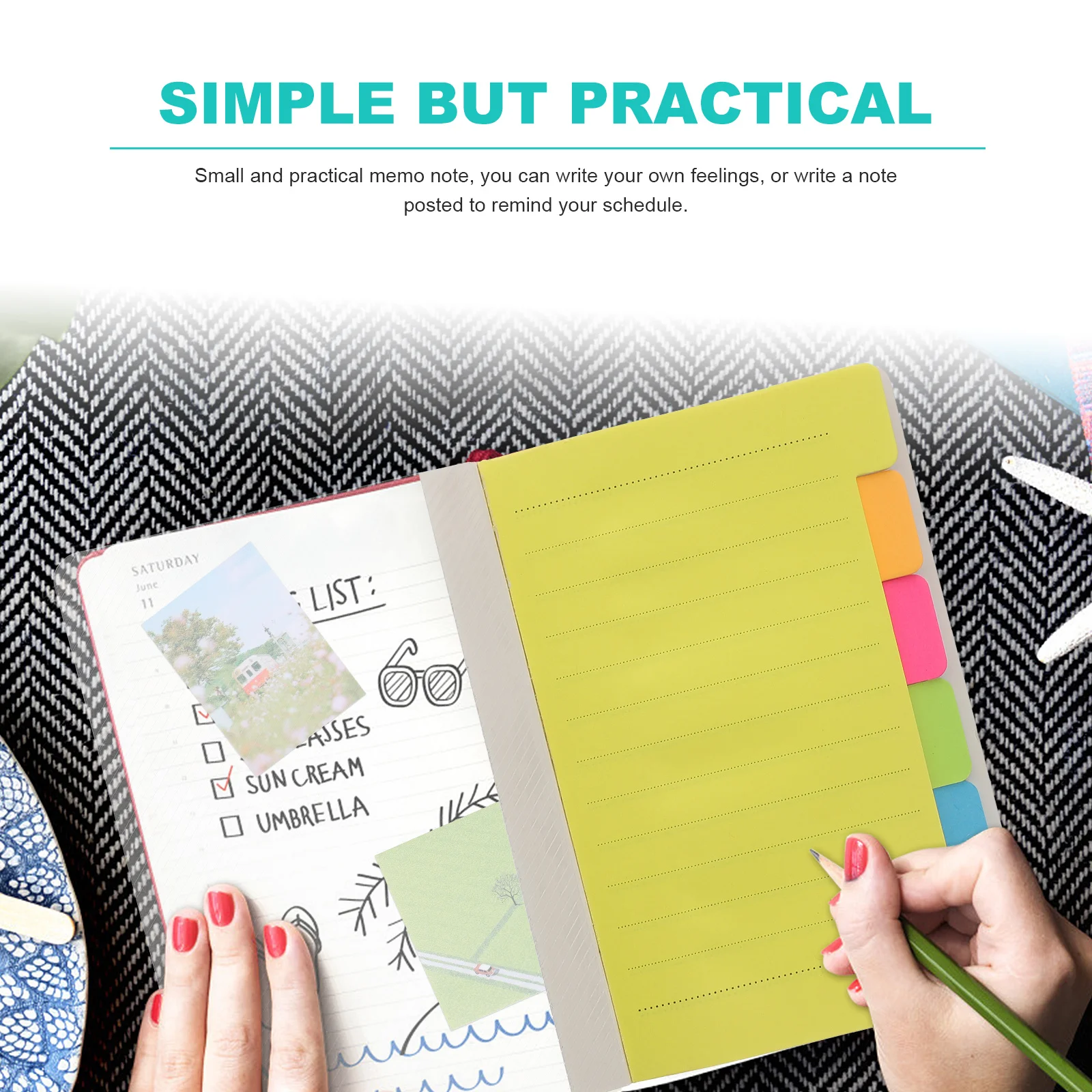 

3 Books Colorful Tearable Memo Pads Portable Planning Notepads Grocery List Convenient Practical Use Yellow Legal Pad