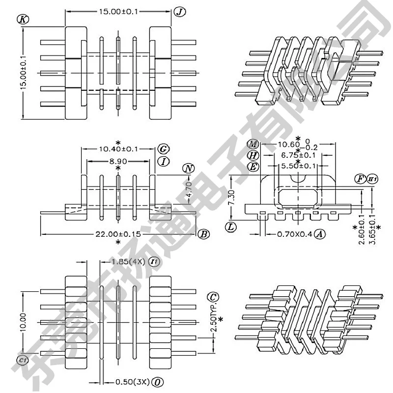 High-Frequency EFD15 core and smd bobbin H 5+5PIN 20sets/lot