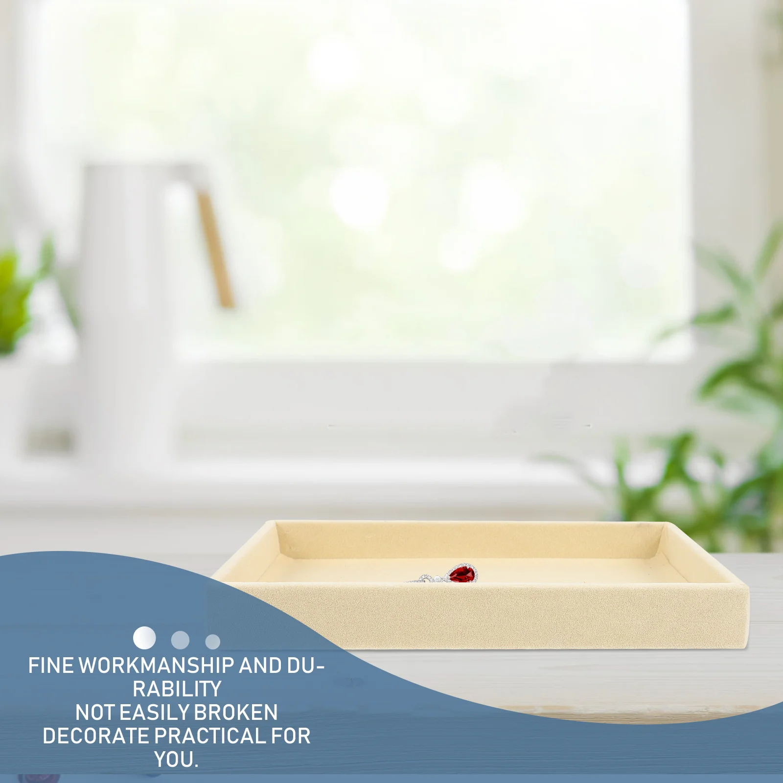 

2 Pcs Storage Box Jewelry Tray Organizer for Glasses Organizers Necklace Plate Drawer