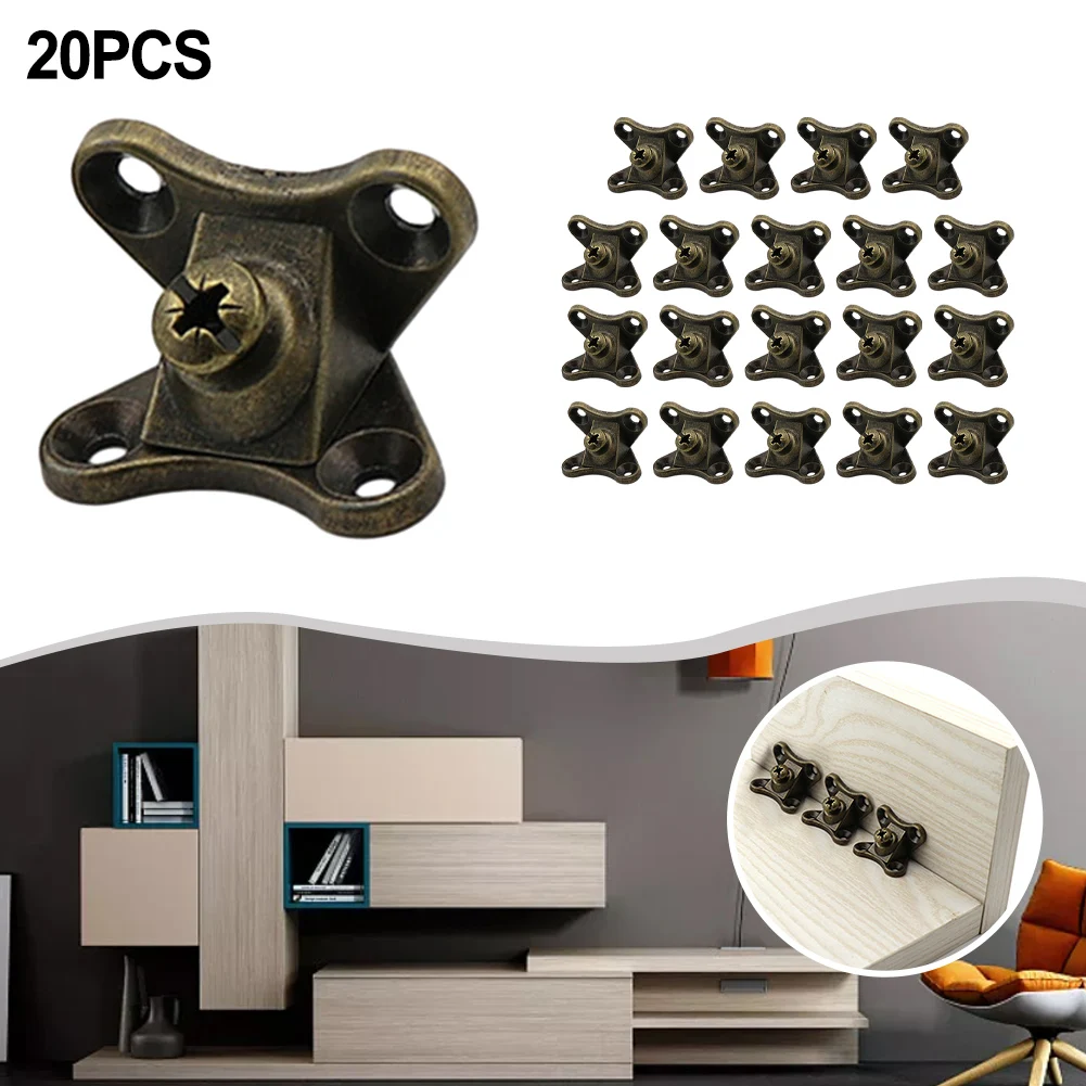 

Угловые соединители-бабочки из цинкового сплава, 20 шт., для укрепления деревообработки и мебели со съемными винтами для легкого удаления