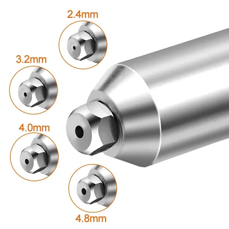 Electric Riveting Gun Adapter 2.4mm-4.8mm Rivet Nut Gun Drill Bit Nozzle Cordless Conversion Connector Power Tools