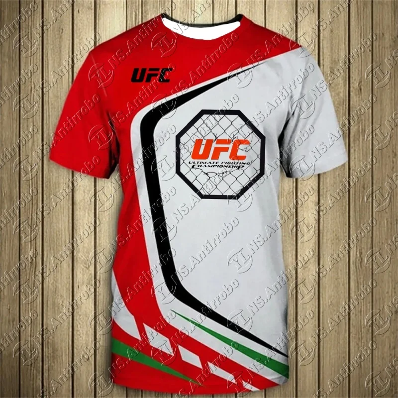

UFC Fighting Fans 3D Printed Men's Fashion New Summer Round Neck T-shirt Women's Outdoor Leisure Sports Children's Battle Top