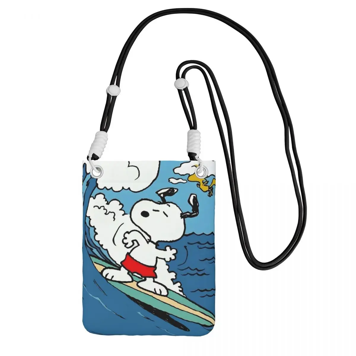 

Custom S-Snoopys Mobile Phone Bag for Cycling Camping Women Men Cute Cartoon Small Crossbody Purse Smart Phone Wallet With Strap