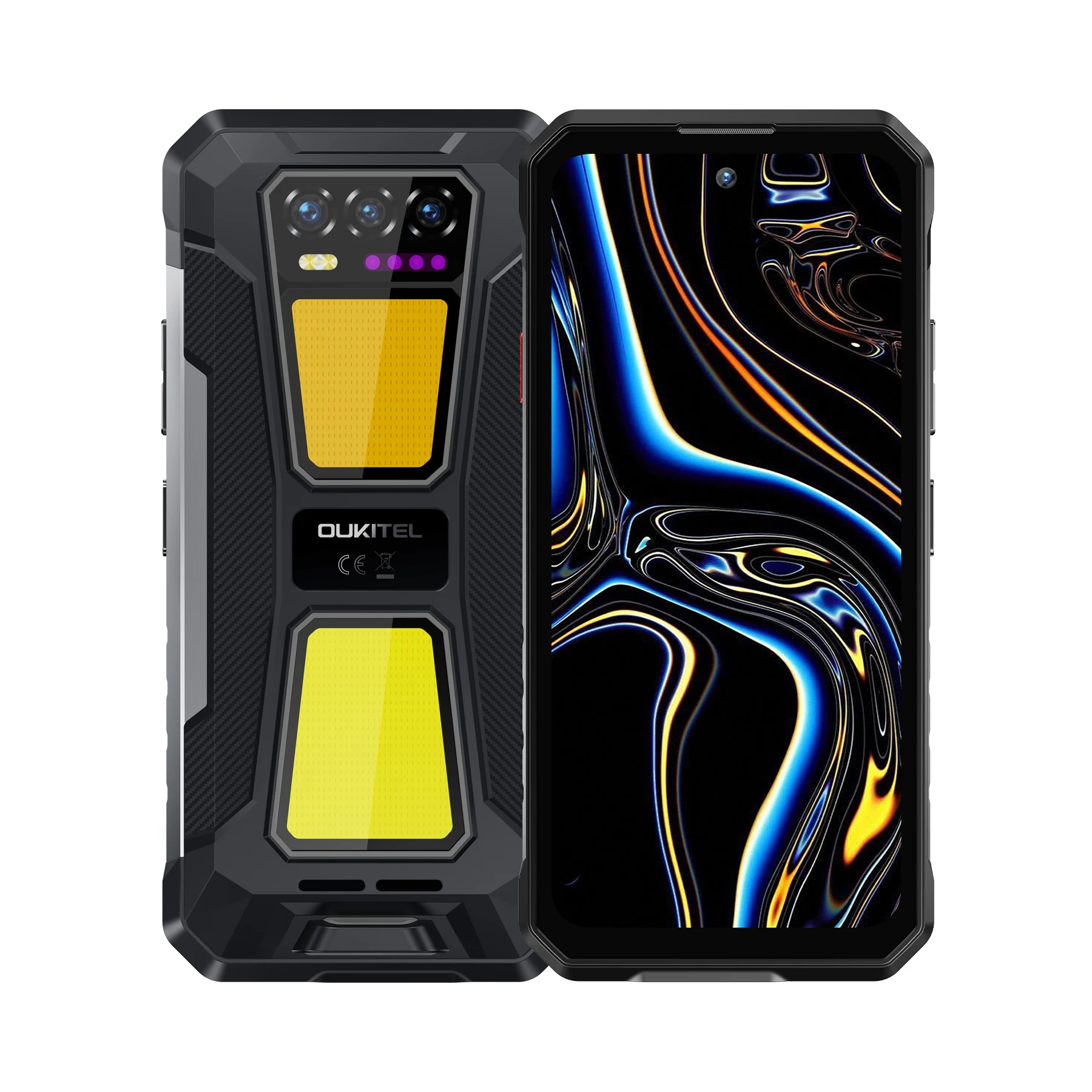 OUKITEL WP58 PRO 5G Rugged Smartphone 24GB(8+16) RAM + 512 ROM, Android 15 NFC 64MP Cellphone with Camping Lamp ,10000mAh 33W