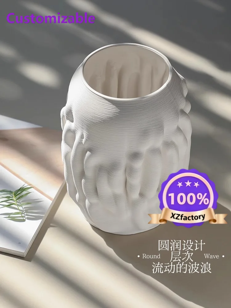 Factory Direct 2026 Top RatedPersonalized and creative 3D printing ceramic vase home flower arrangement ornament