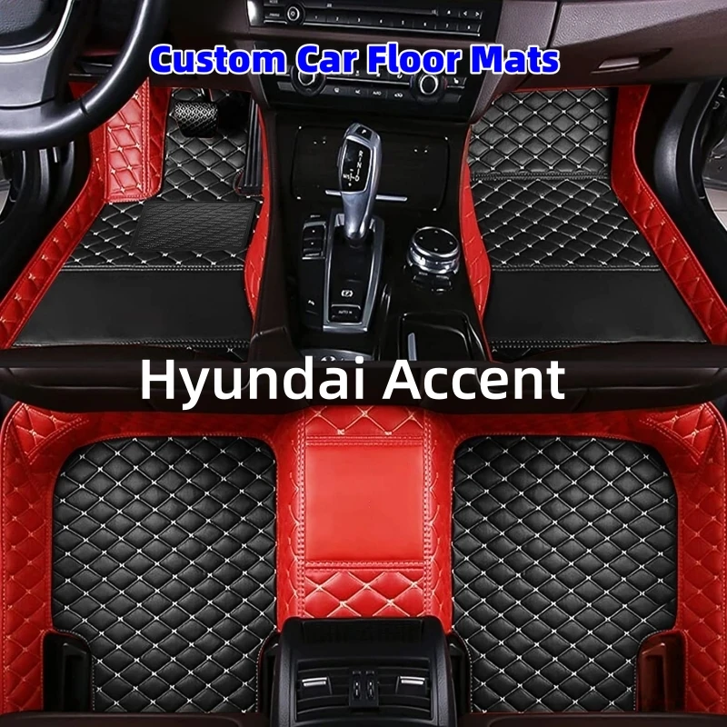 

Full Set Car Floor Mats For Hyundai Accent Verna Super Pony Brio Dodge Attitude MC MK3 2006~2011 Leather Mat Rugs Carpets Car