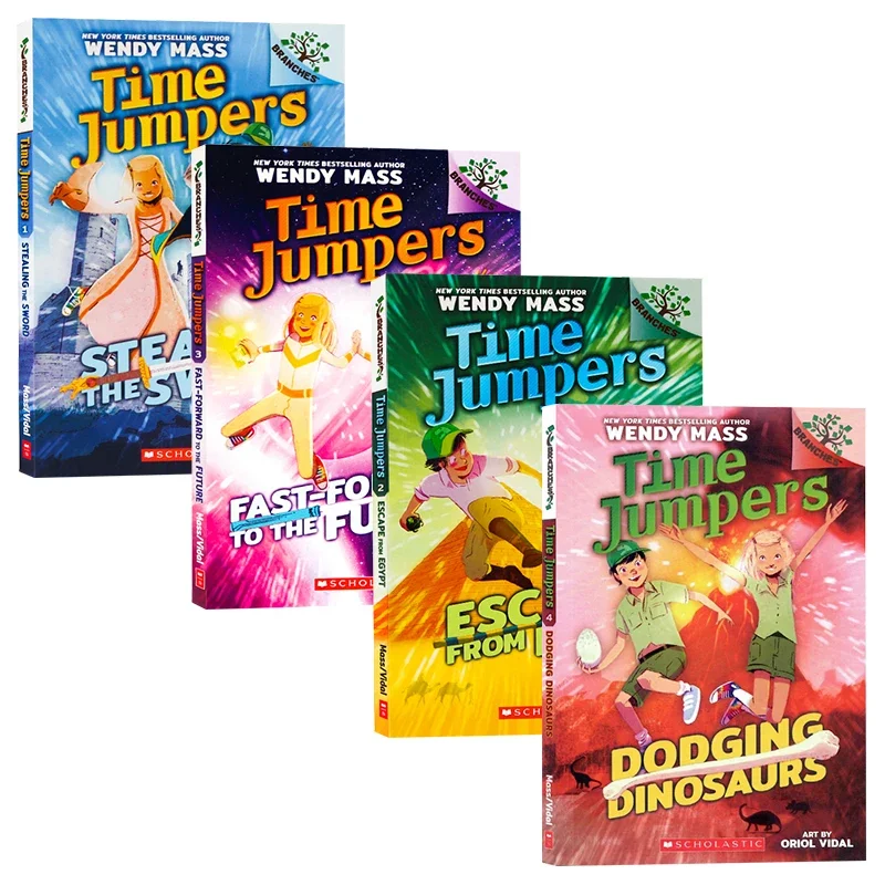 4 books/set, Time Jumpers, Children's books aged 6 7 8 English book, Graphic Novels HJ-063