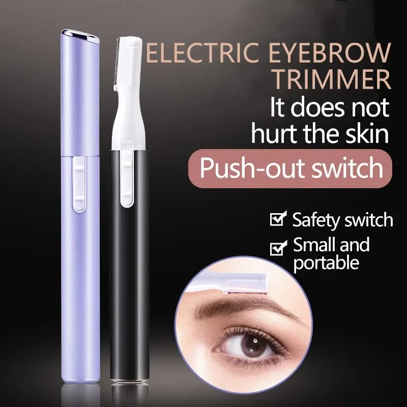 Electric Eyebrow Trimmer Portable Eyebrow Sharper Trimmer Kit Facial Hair Shaver Painless Detail Trimmer for Face Lips Armpit