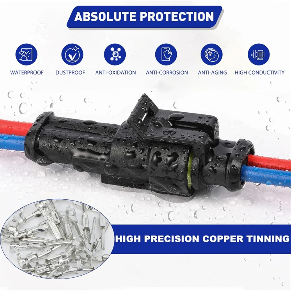 798 قطعة موصلات الأسلاك المقاومة للماء ، 50 مجموعات موصلات كهربائية للسيارات موصلات الأسلاك الكهربائية طقم توصيل 1/2/3/4/5/6 دبوس #6