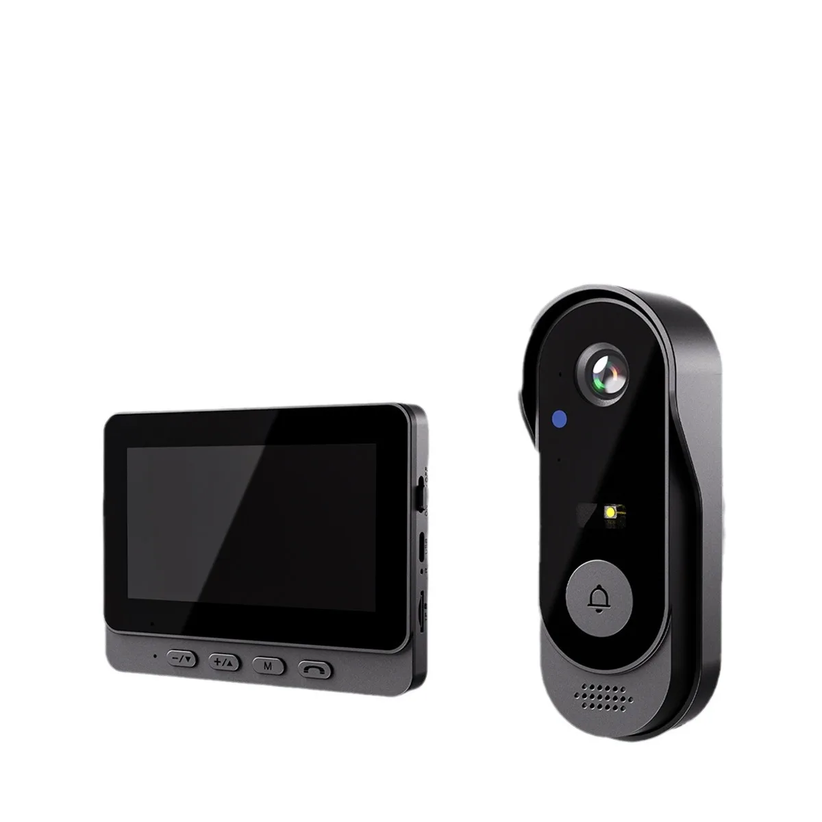 Wireless video doorbell camera bundled with intelligent security system, video intercom high-definition night vision capture