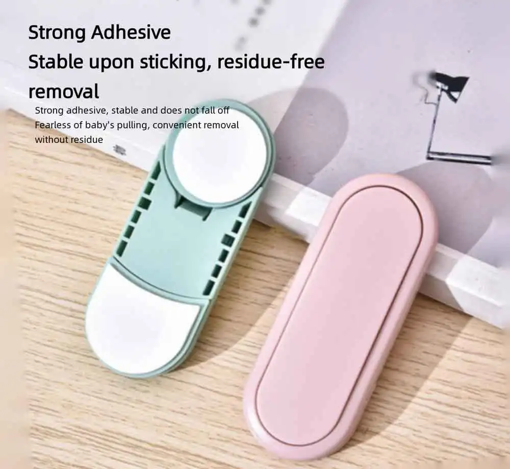 vvocci Child Safety Cabinet Lock Short Lock for Cabinet Doors Safety Lock with Invisible Button Double-door Cabinet Drawer Lock