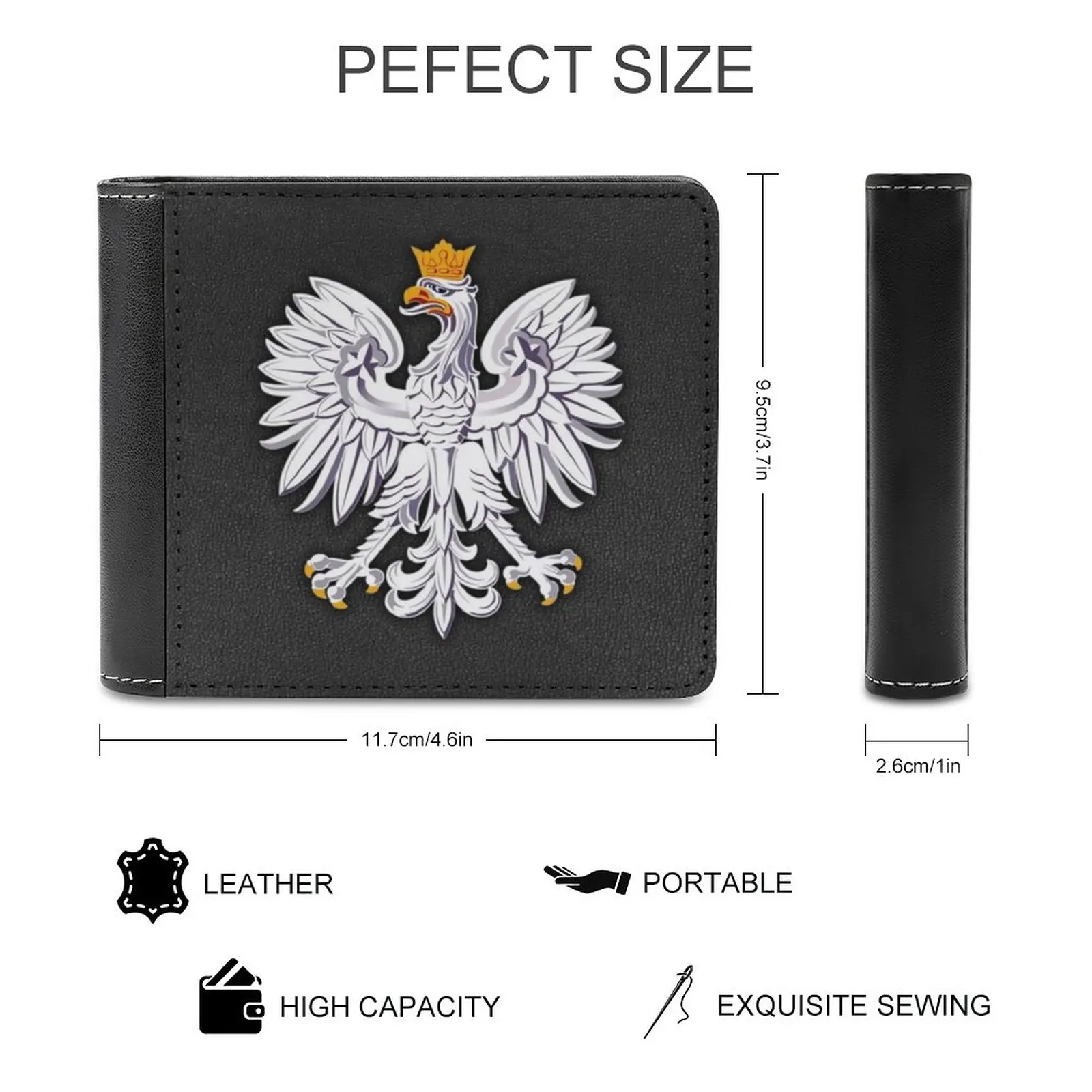 Poland Coat Of Arms Fashion Credit Card Wallet Leather Wallets Personalized Wallets For Men And Women Poland Polish Coat Of
