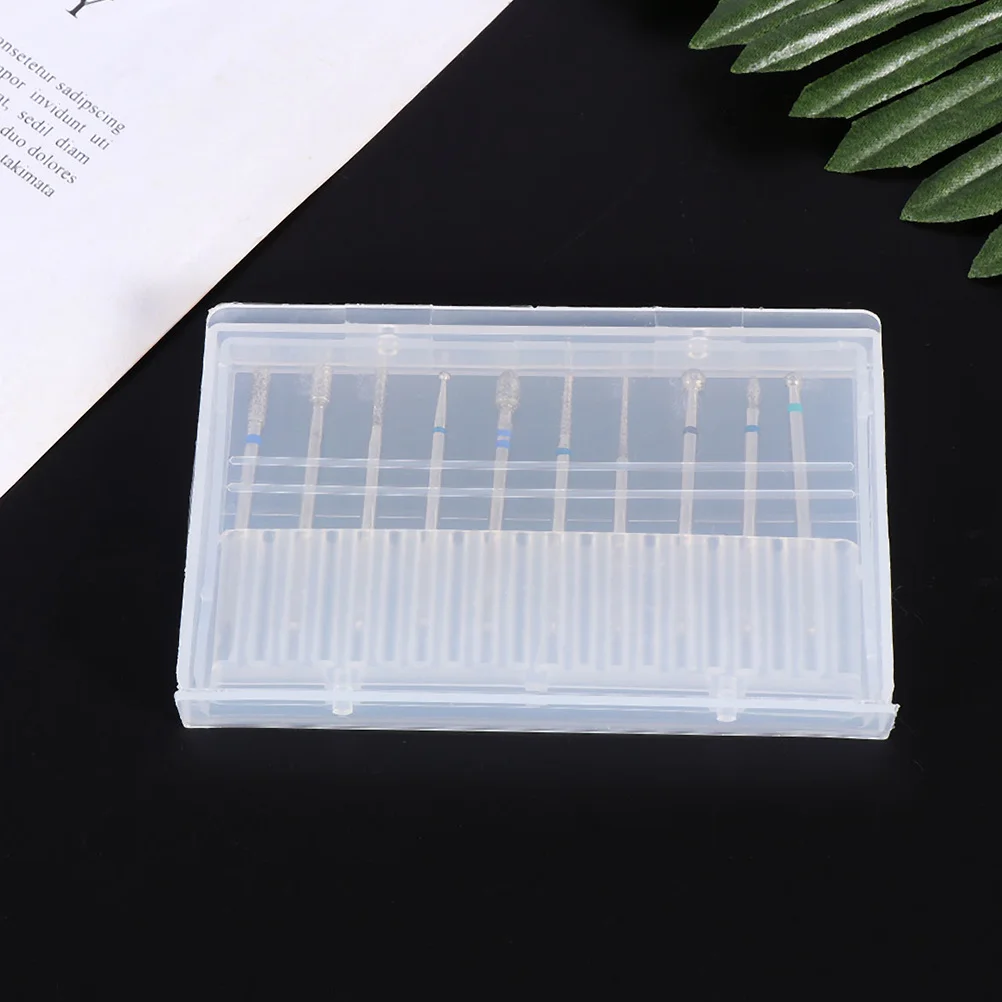 Boîte de rangement de forets à ongles, 4 pièces, boîte de rangement Portable pour manucure, tête de meulage, étui organisateur pour Salon, usage domestique, conteneur d'outils de polissage des ongles