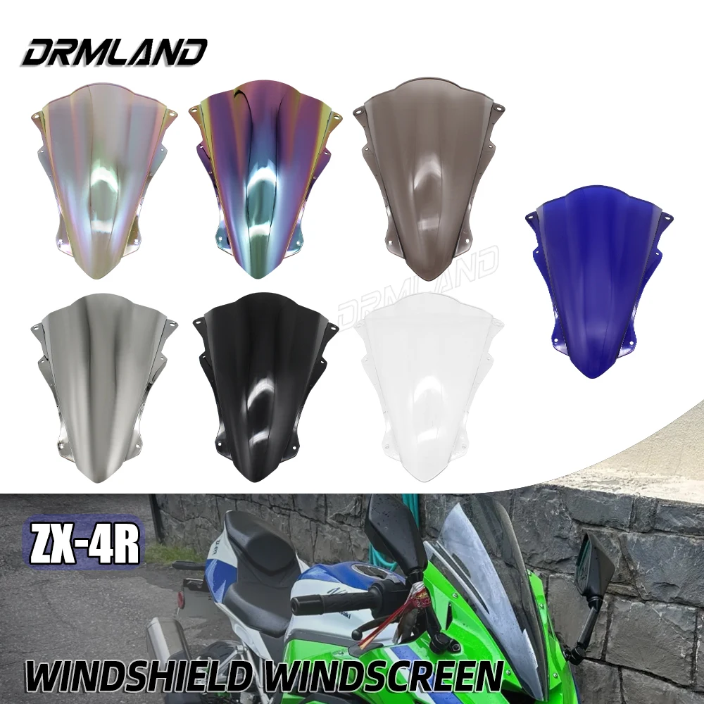 For Kawasaki ZX 4R 4RR 2023 2024 Ninja ZX-4RR Windscreen Windshield ZX4R ZX4RR Motorcycle Wind Deflector Protector ZX25R ZX25RR