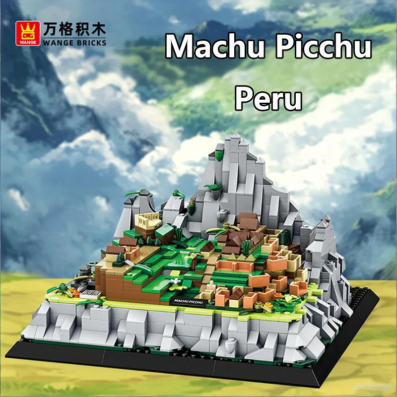 

Machu Picchu Bricks Model Peru Inca Historical Architecture Ornament Building Blocks Set Toys Gifts For Kids Adults Collection