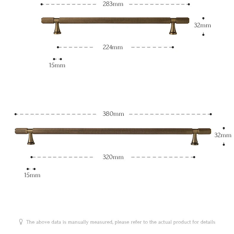 Santaya Solid Antique Brass Handles With Knurled Cross Pattern for Kitchen Cabinet T Bar Pull Bedroom Wardrobes and Drawer Knobs