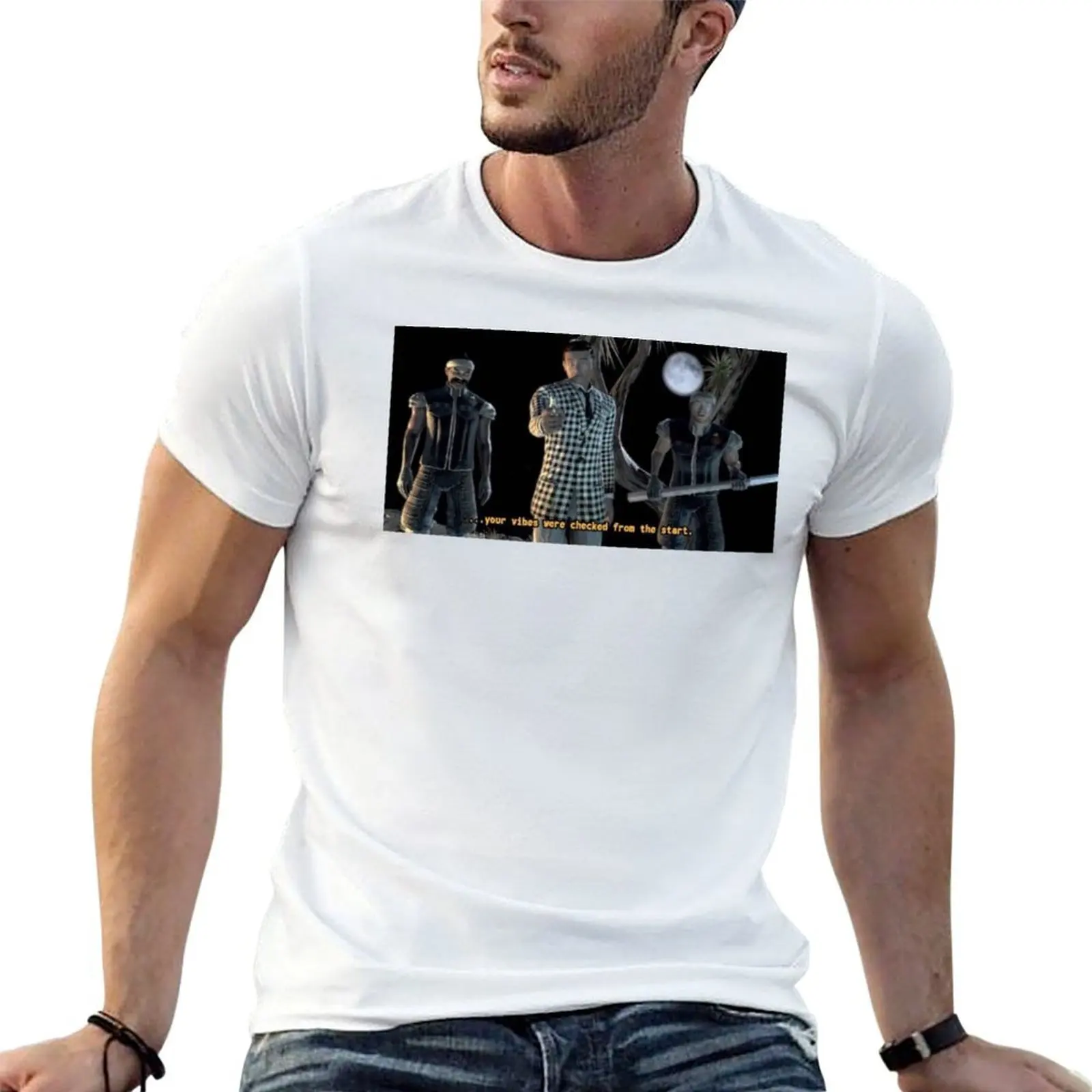 Your Vibes Were Checked T-Shirt Functional Casual Short Sleeve Tee