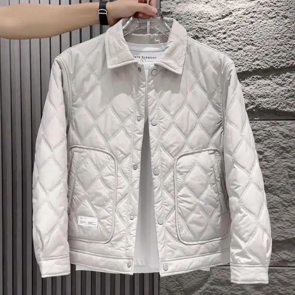 

Men's Casual Thiened Cotton Jaet Coat Sli Simple Warm Comfortable Leisure Match All Thiened Cotton Upper Body