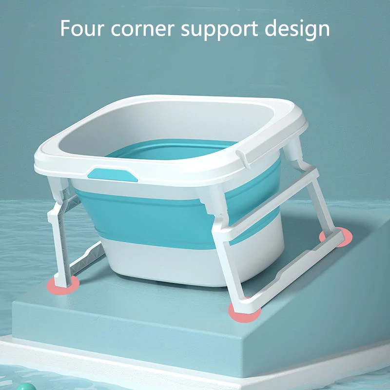 Children's bath bucket baby bath bucket children folding bath bucket can swim home bath tub large baby bath tub