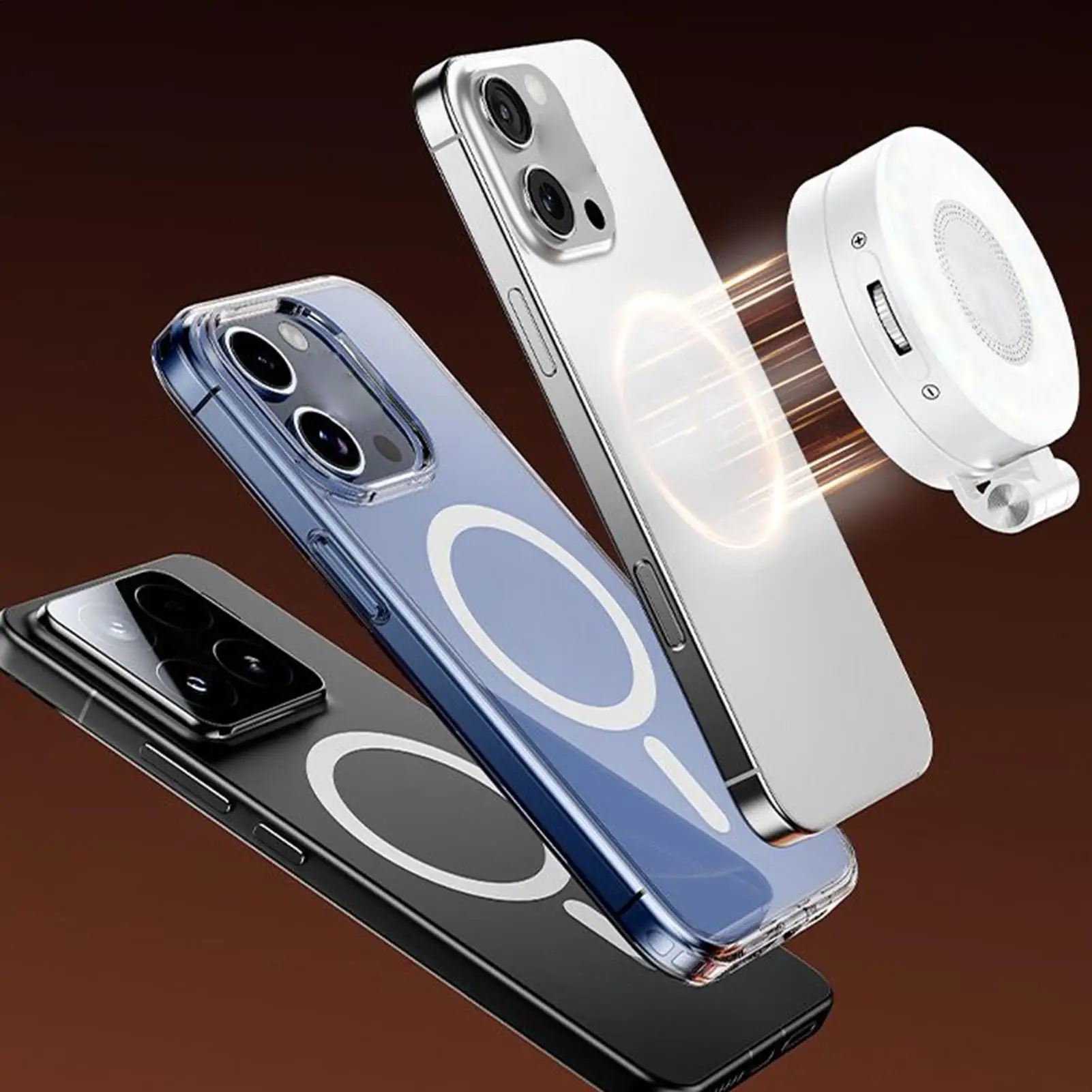 مشبك إضاءة لصور السيلفي المحمول على ضوء حلقة الهاتف المغناطيسي 3 أوضاع إضاءة قابلة للتعديل للمكياج والكمبيوتر المحمول وكاميرا الويب ومدونة الفيديو