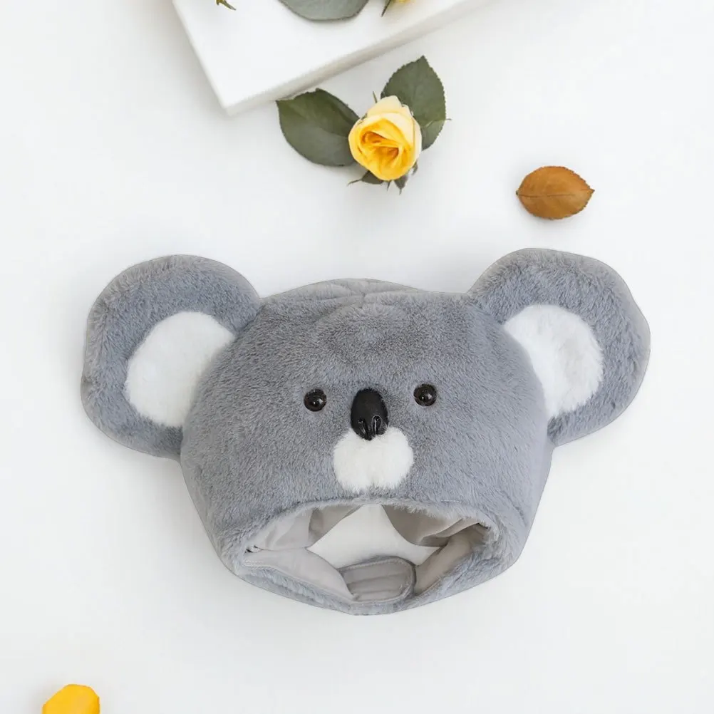 Lindo sombrero de Koala para niños y adultos, gorro suave para cabinas de fotos, disfraces, fiestas y eventos de Cosplay, disfraz de sombrero