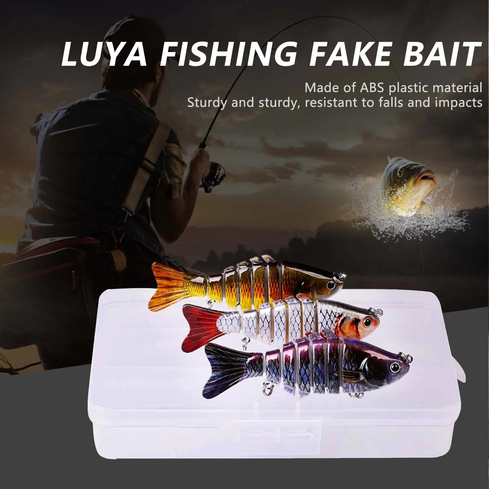 

Hard Baits Fishing Lures Sturdy and Durable Material Fishing Bait Suitable for Bass Trout Redfish EIG88