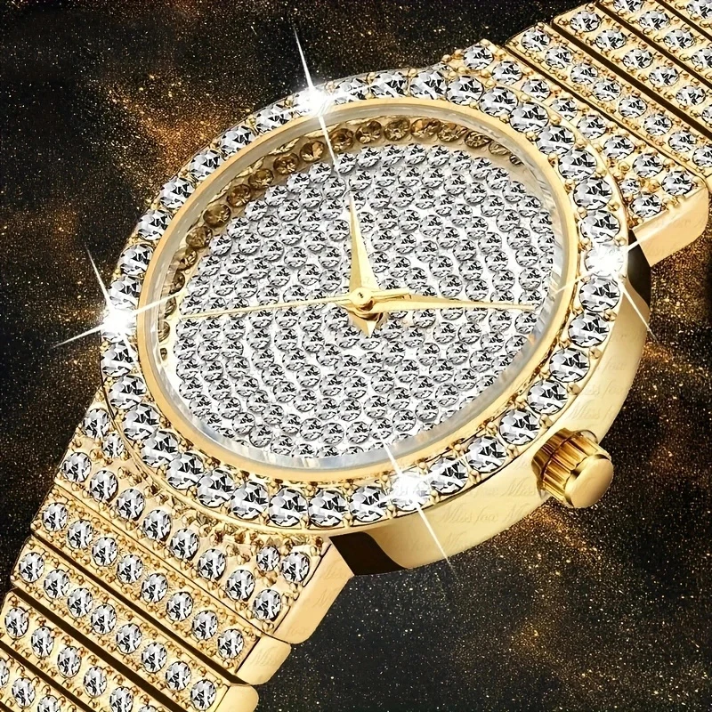 Women Diamond Watches Gold Watch Ladies Wrist Watches Luxury Brand Rhinestone Womens Bracelet Watches Female Relogio Feminino