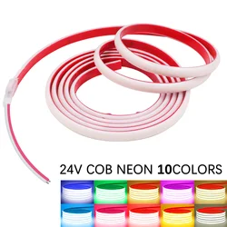 IP68 Waterproof COB LED Lights DC24V 320Leds/m Flexible COB Neon Strip Red Green Blue Pink Purple 3000K 4000K 6000K Ribbon Tape